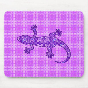 Mousepad Tribal batik Gecko - violeta e ametista roxo