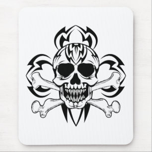 Mousepad Tribal Tattoo Skull