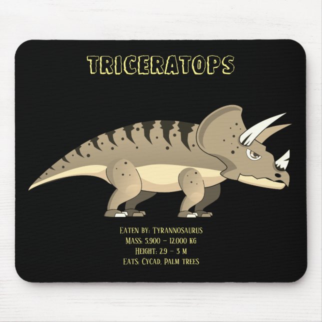 Mousepad Triceratops Dinossauro (Frente)