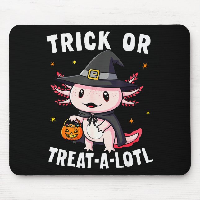 Mousepad Trick Or Treat A Lotl Axolotl Halloween Costume Wi (Frente)
