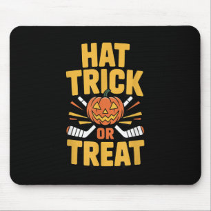 Mousepad Trick Or Treat Abóbora Halloween Hóquei no Gelo