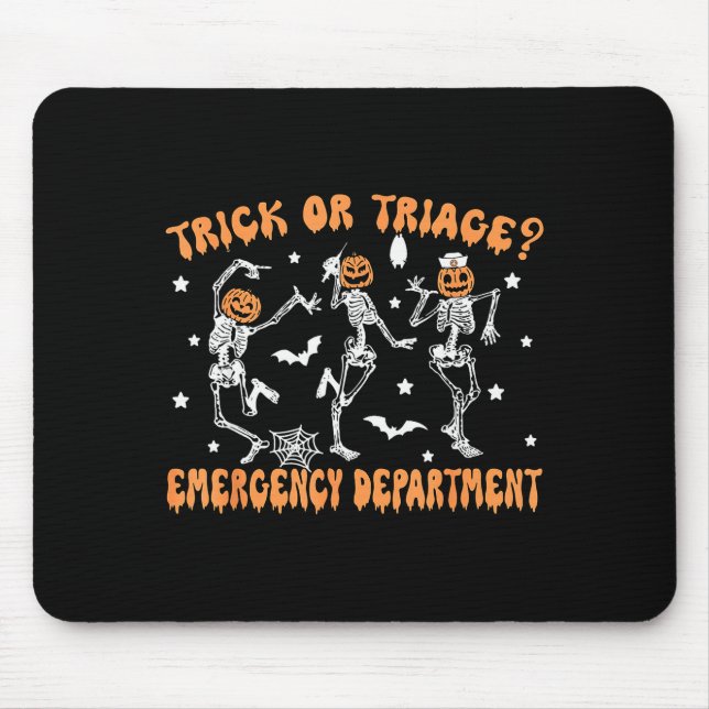 Mousepad Trick Or Triage Emergency Department Er Skeleton H (Frente)