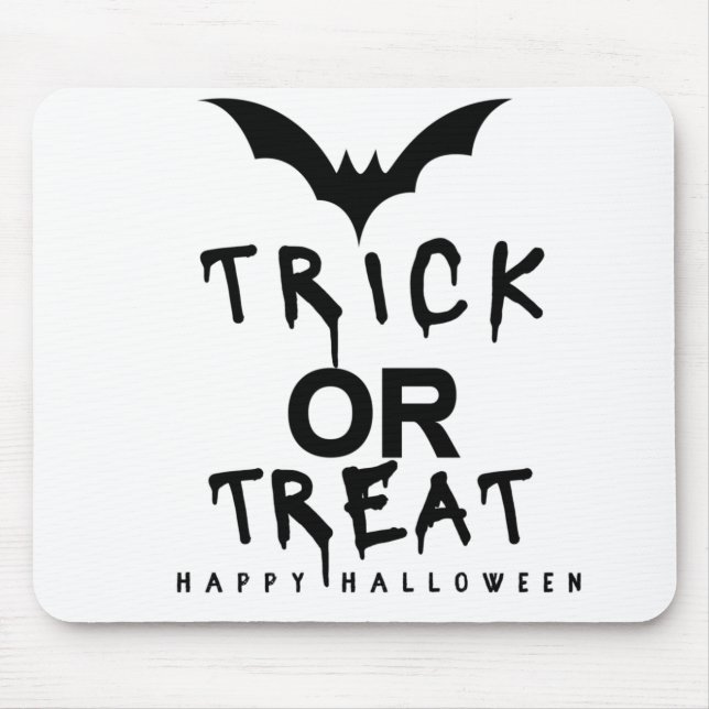 Mousepad Trick ou trate a Abóbora do Halloween Engraçado (Frente)
