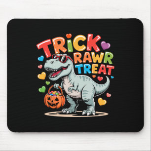 Mousepad Trick Rawr Treat Dinossauro Trex Menino Dia das Br