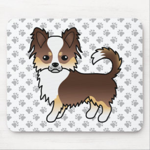 Mousepad Tricolor de chocolate Cão e patas longos Casaco Ch