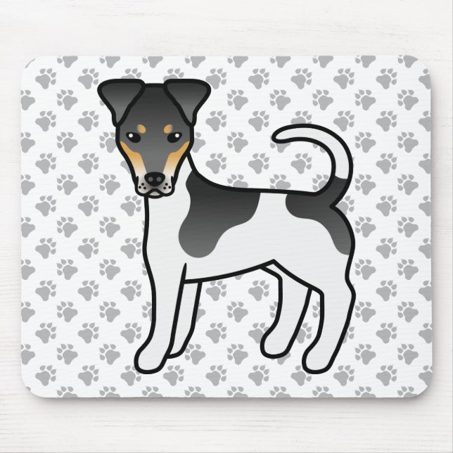 Mousepad Tricolor Smooth Fox Terrier Cachorro de Desenho An (Frente)