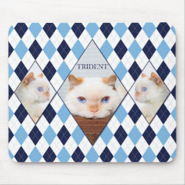 Mousepad Trident o tapete do rato de Argyle do gato