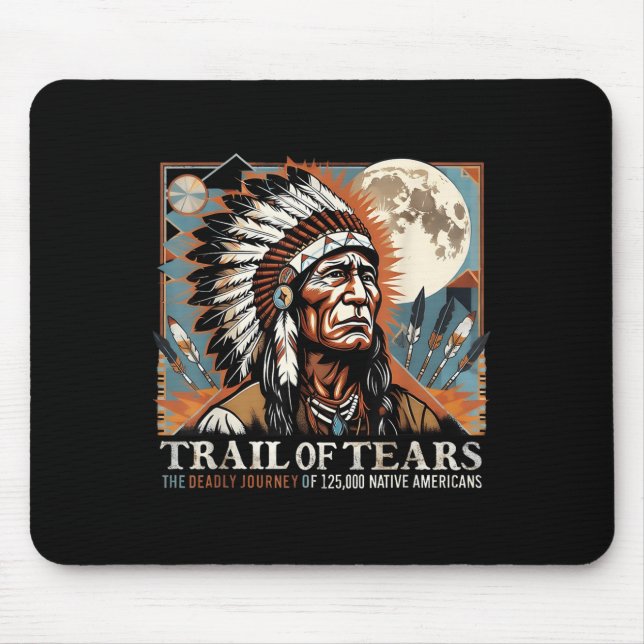 Mousepad Trilha De Lágrimas Memorial Nativo Americano (Frente)