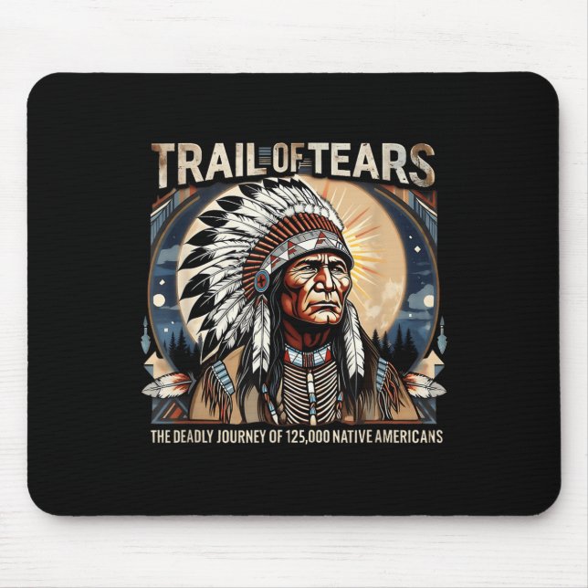 Mousepad Trilha De Lágrimas Memorial Nativo Americano (Frente)