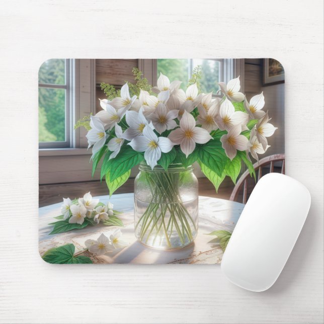 Mousepad Trilhões Brancos em Jar de Vidro (Com mouse)