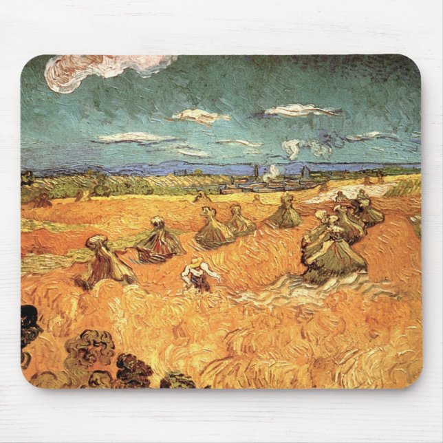 Mousepad Trilhos com Ceifador por Vincent van Gogh (Frente)