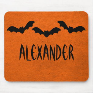 Mousepad Trio de Bats Halloween Mousepad, Laranja