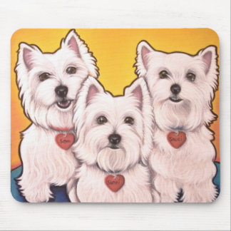 Mousepad Trio de Westie