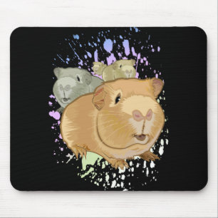 Mousepad Trio Vibrante de Porquinhos-da-Índia Amante de Ani
