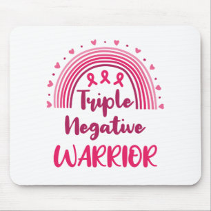 Mousepad Triplo Cancer Negativo do Guerreiro Arco-Íris