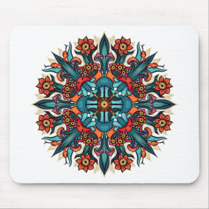 Mousepad Trippy hippie psíquico, champignon-mandala