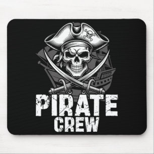 Mousepad tripulação de pirata fantasia engraçada festa home