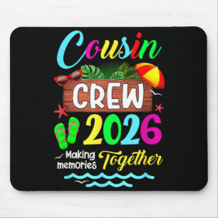 Mousepad Tripulação de Primos Viagem de Família à Praia nas