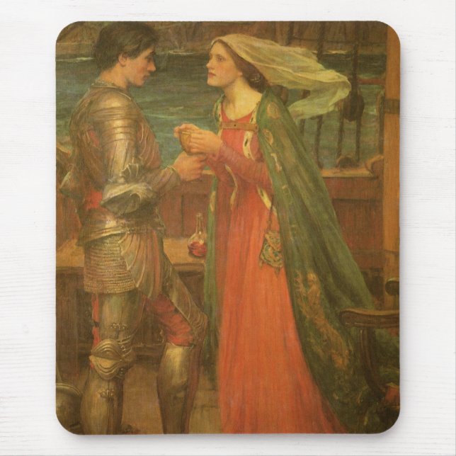 Mousepad Tristan e Isolde por John William Waterhouse (Frente)