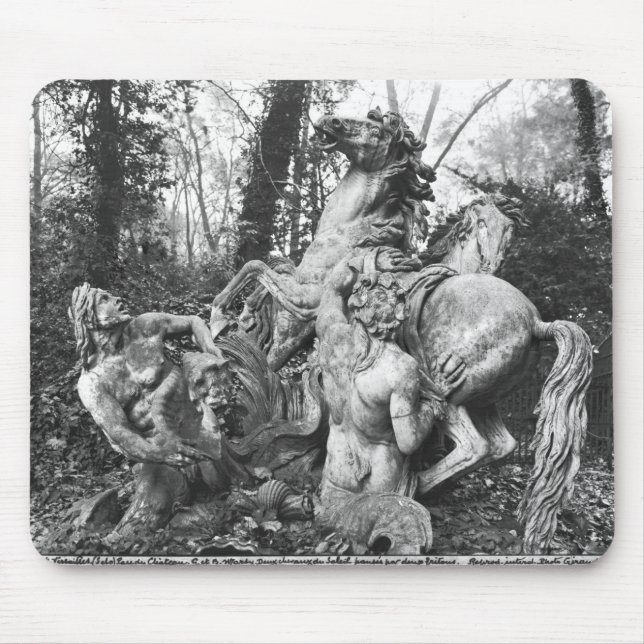 Mousepad Tritons que preparam dois cavalos do sol no bosque (Frente)