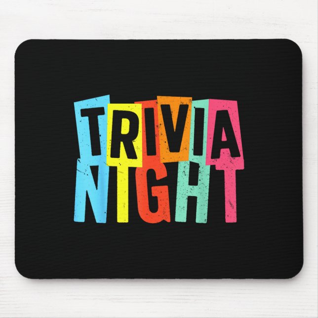 Mousepad Trivia Night Art For Men Women Trivia Host Trivia  (Frente)