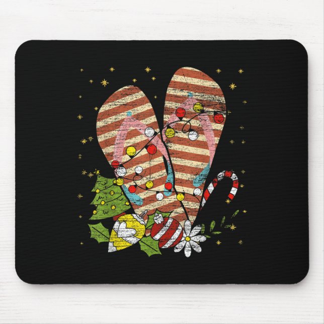 Mousepad Trocal Xmas Summer Vacation Flip Flops Christmas I (Frente)