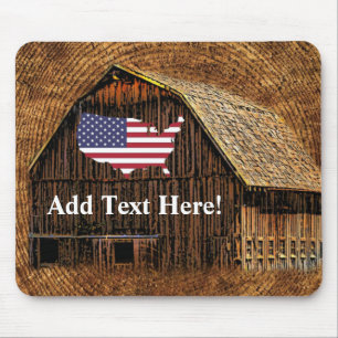 Mousepad Troço Russo Barn American Flag Mouse