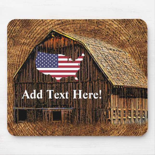 Mousepad Troço Russo Barn American Flag Mouse (Frente)