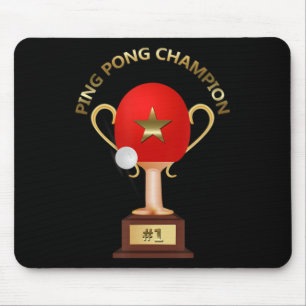 Mousepad Troféu de campeão de pinos de Tênis mesa