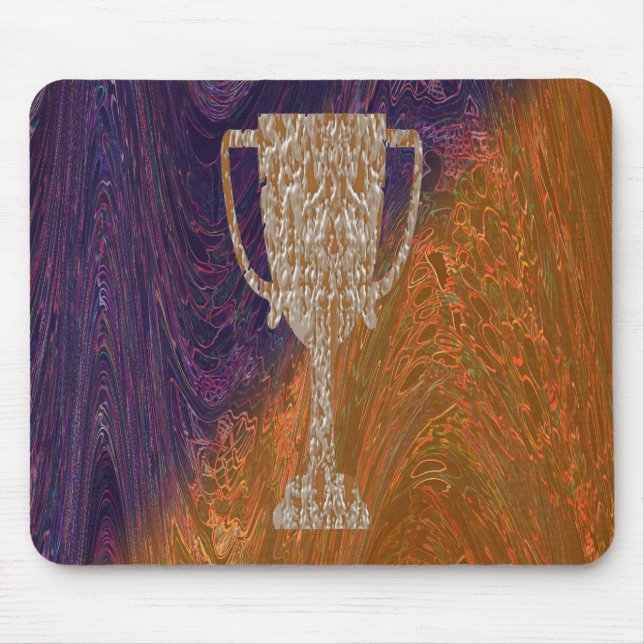 Mousepad TROFÉU Dourado: Celebração da recompensa do prêmio (Frente)