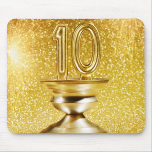 Mousepad Troféu Dourado do número 10