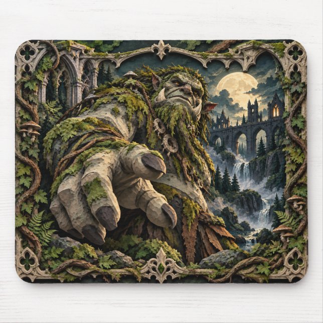 Mousepad Troll, Monstro de Corte de Papel (Frente)