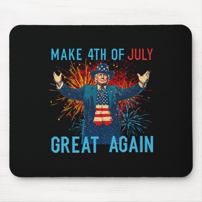 Mousepad Trombeta engraçada faça o dia 4 de julho grande no (Frente)
