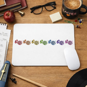 Mousepad Trompa Francesa Arco-íris Instrumento de Metal Cor