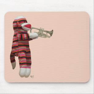 Mousepad Trompete de Jogar Macaco com Meia