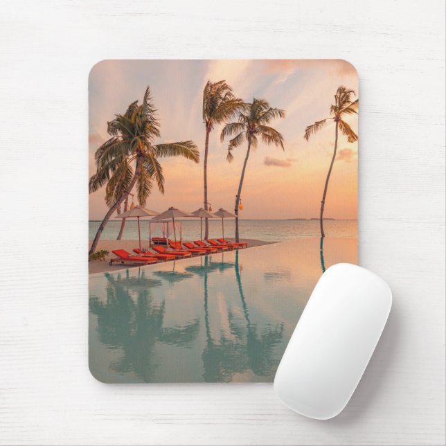 Mousepad Tropical Beaches | Maldives Tropical Beach & Pool (Com mouse)
