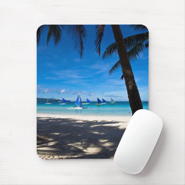 Mousepad Tropical Beaches | White Beach Boracay Philippines (Com mouse)