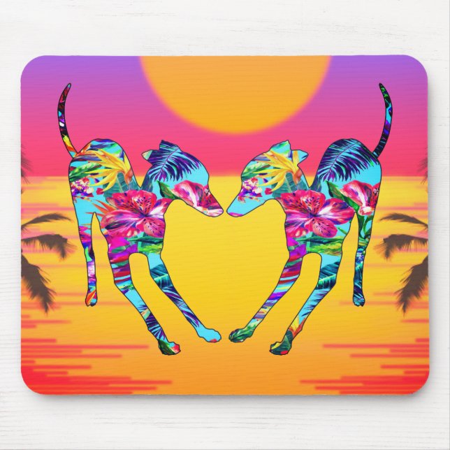 Mousepad Tropical Italian Greyhound (Frente)