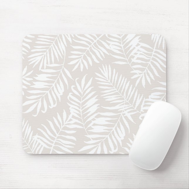 Mousepad Tropical Palm Leaves - Sand (Com mouse)