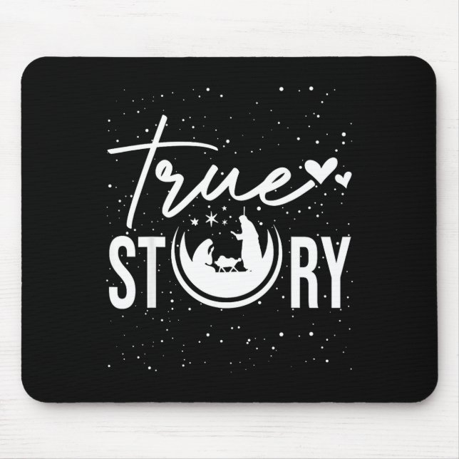 Mousepad True Story Nativity Scene Christian Christmas Xmas (Frente)