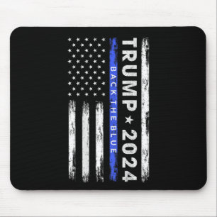 Mousepad Trump 2024 Back The Blue Thin Blue Line American