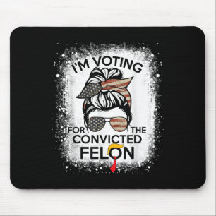 Mousepad Trump 2024 Condenado Felon, Eu Voto Condenado Fe