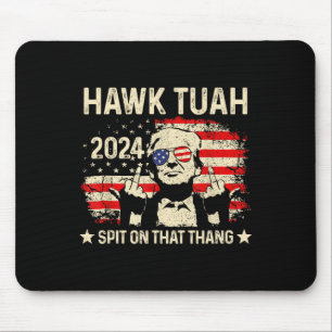 Mousepad Trump 2024 Flag Funny Hawk Tush Middle Finger 24 V