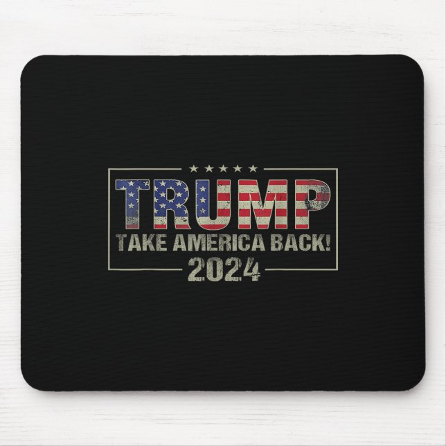 Mousepad Trump 2024 Men da América de volta (Frente)