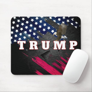 Mousepad Trump 2024 on Flag with Bald Eagle