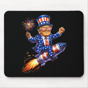Mousepad Trump 2025 Feliz 4 de Julho Trump Bandeira America