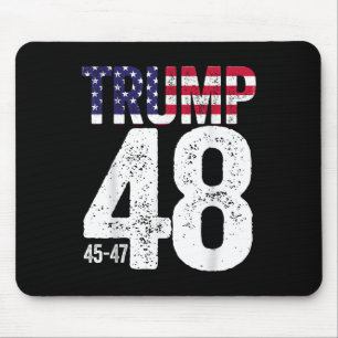 Mousepad Trump 45-47-48 American Flag 2028 Presidencial