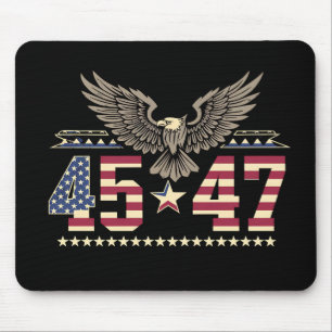 Mousepad Trump 45 47 Antiga Bandeira Águia Americana EUA