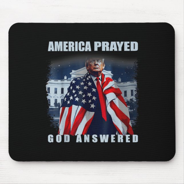 Mousepad Trump América Rezou Deus Respondeu  (Frente)