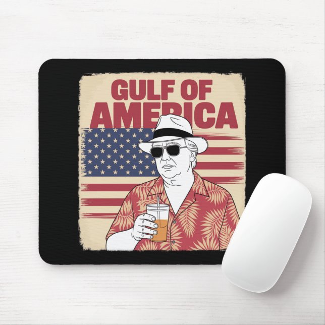 Mousepad Trump America's Golfo do México Presidente Trump (Com mouse)